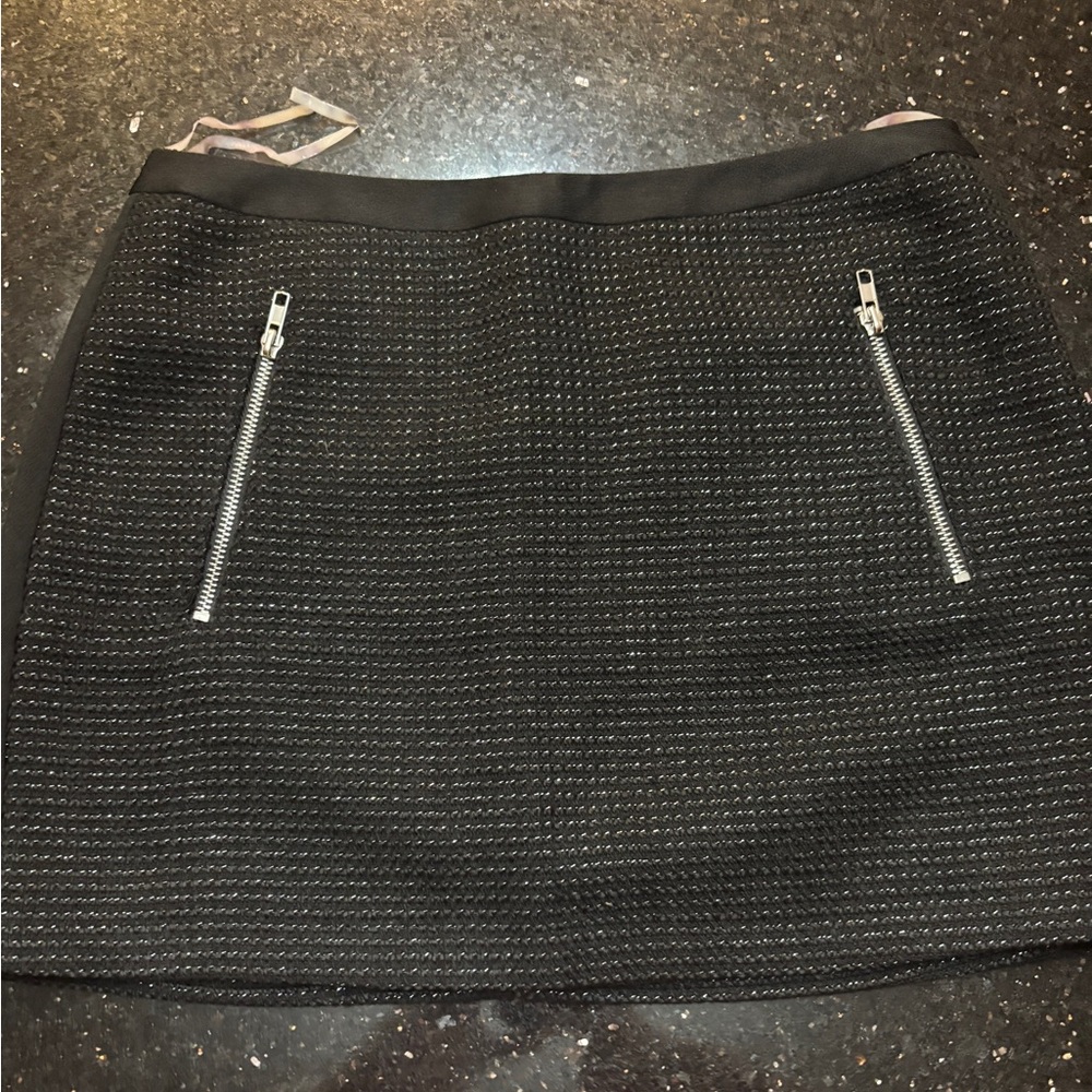 Black and White Mini Pencil Skirt for Work
